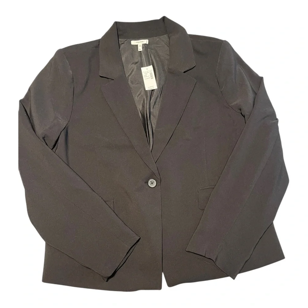 Maurices New w Tags Black Single Button Blazer Jacket Women's Size XL Career